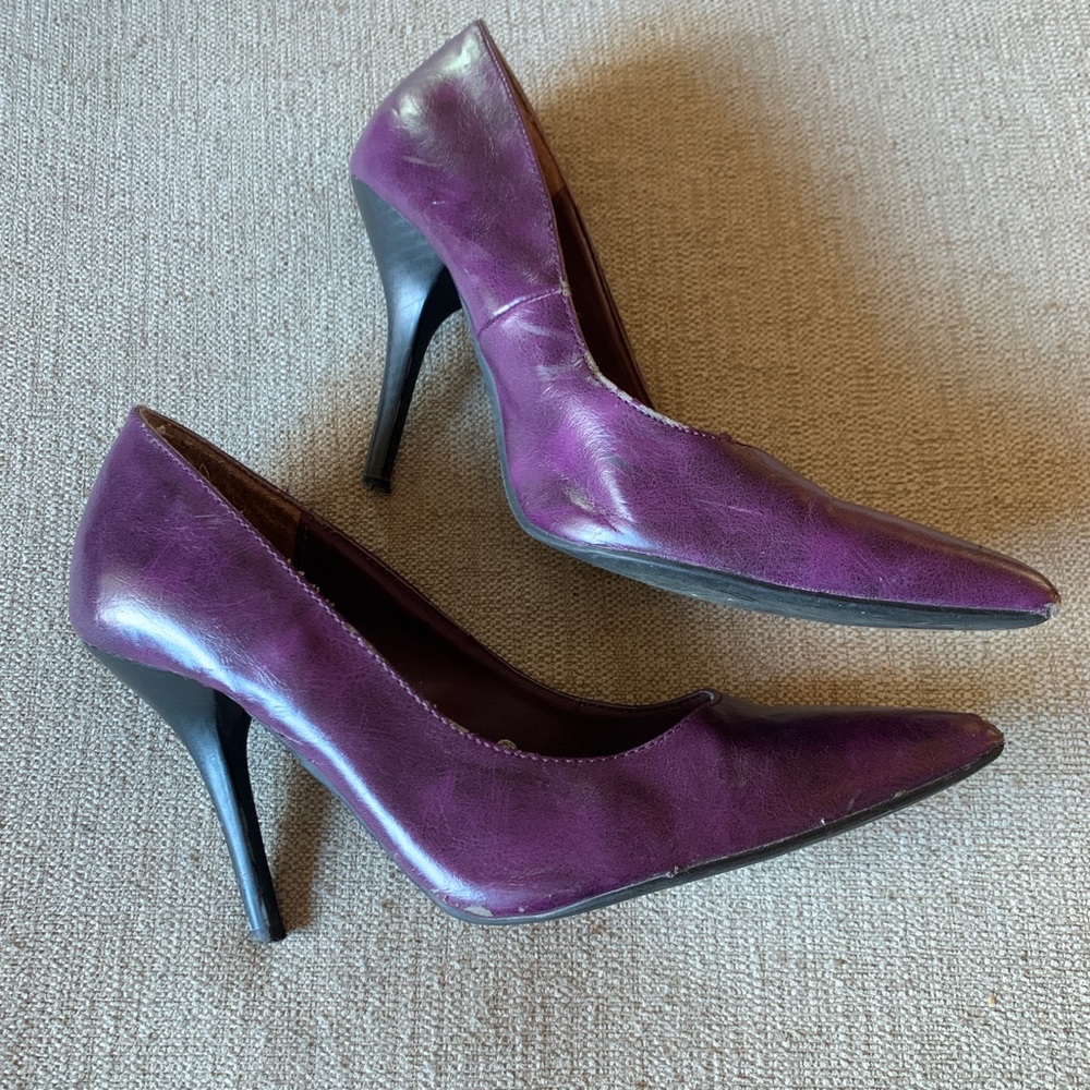 Dollhouse brand pointed high heels, purple size 6.5
